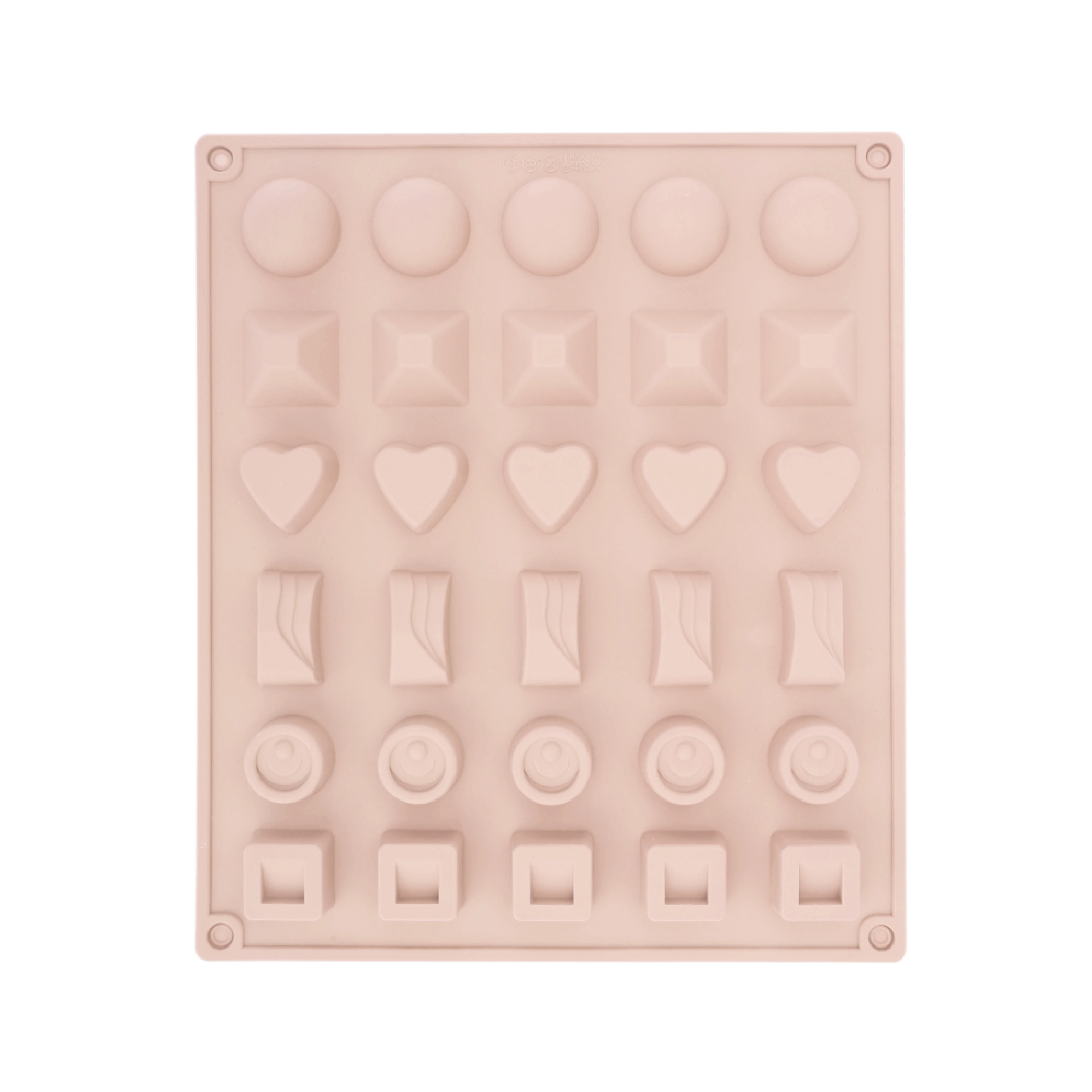 Customized BPA Free 30 Cavity Little Heart and Square Silicone Mold for Cake  Moulds Cake Decorating Fondant Molds