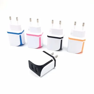 
Mobile Phone Charger 5V 2A AC Dual Usb Travel Charger Power Adaptor 