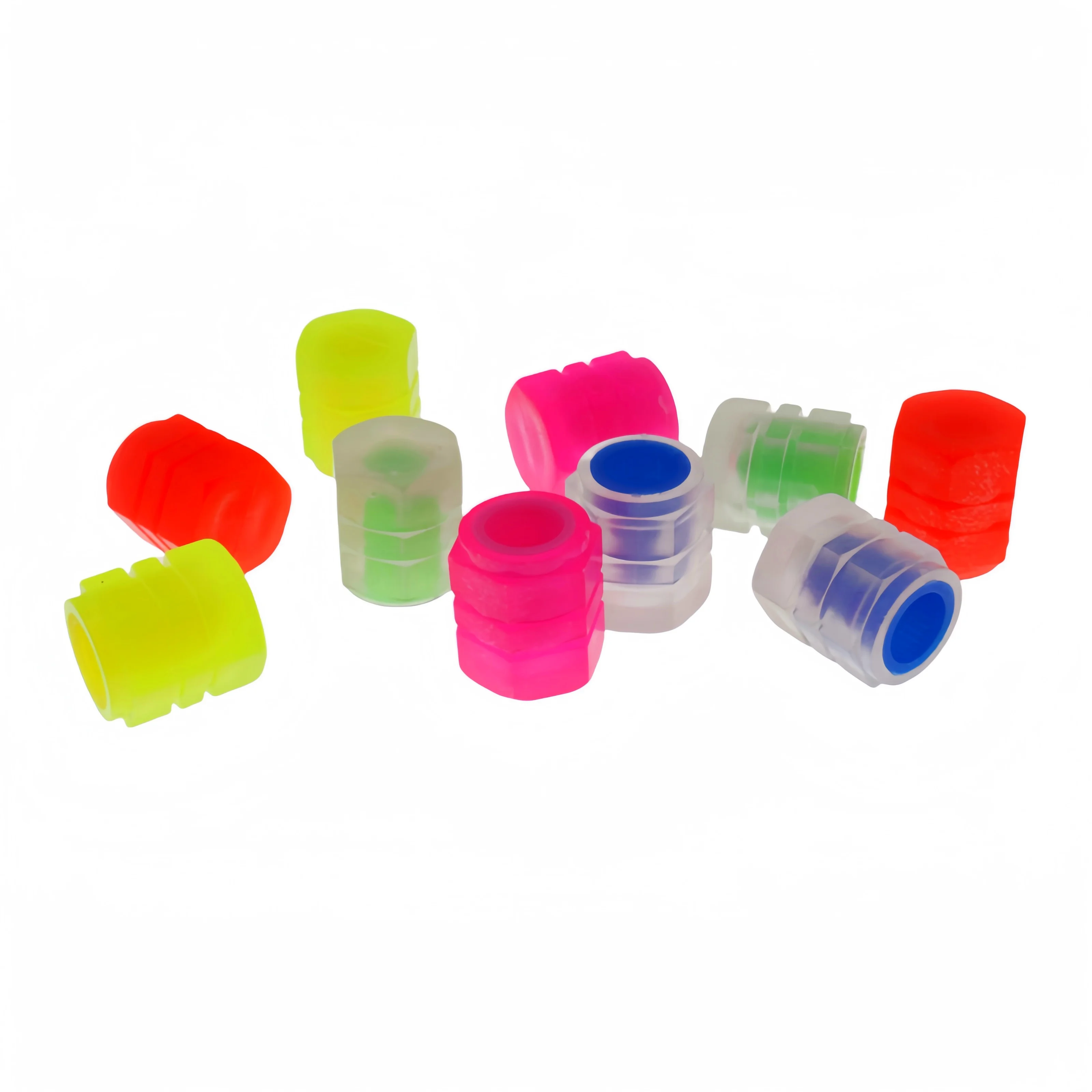 Fluorescent Car Tire Air Dust Cover Luminous Glow in The Dark Valve Stem Caps