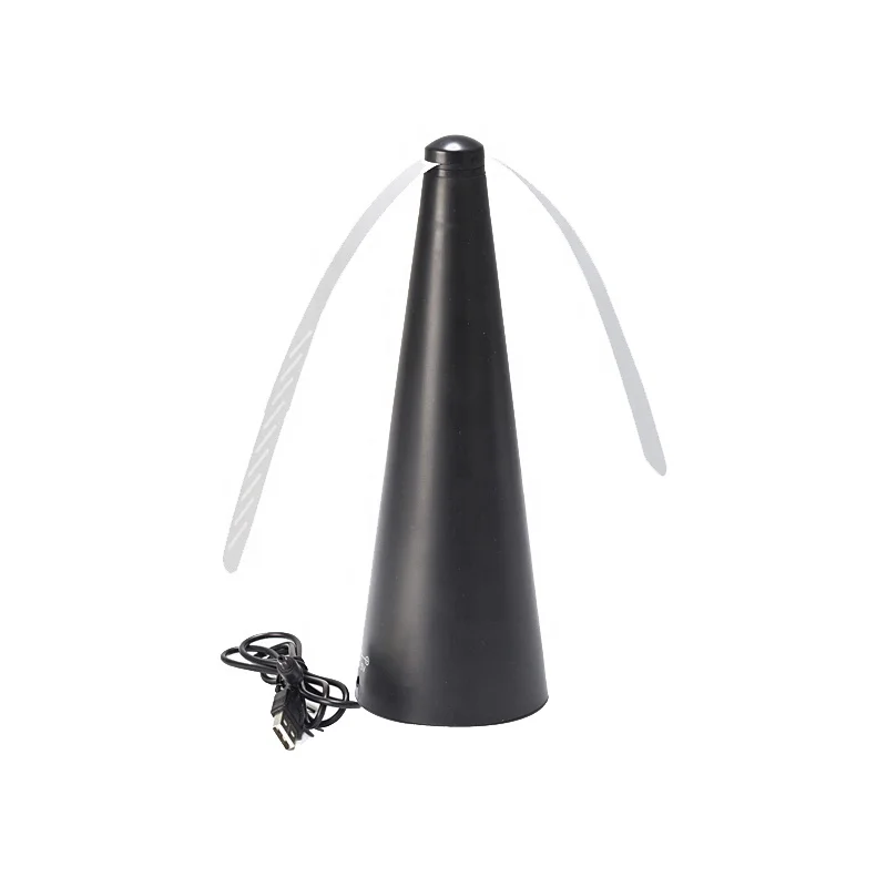 Outdoor Table Top Fly Repellent Fan Holographic Blades Home Dinner Fruit Bug Repellent Moths Battery Operated Solid State Traps