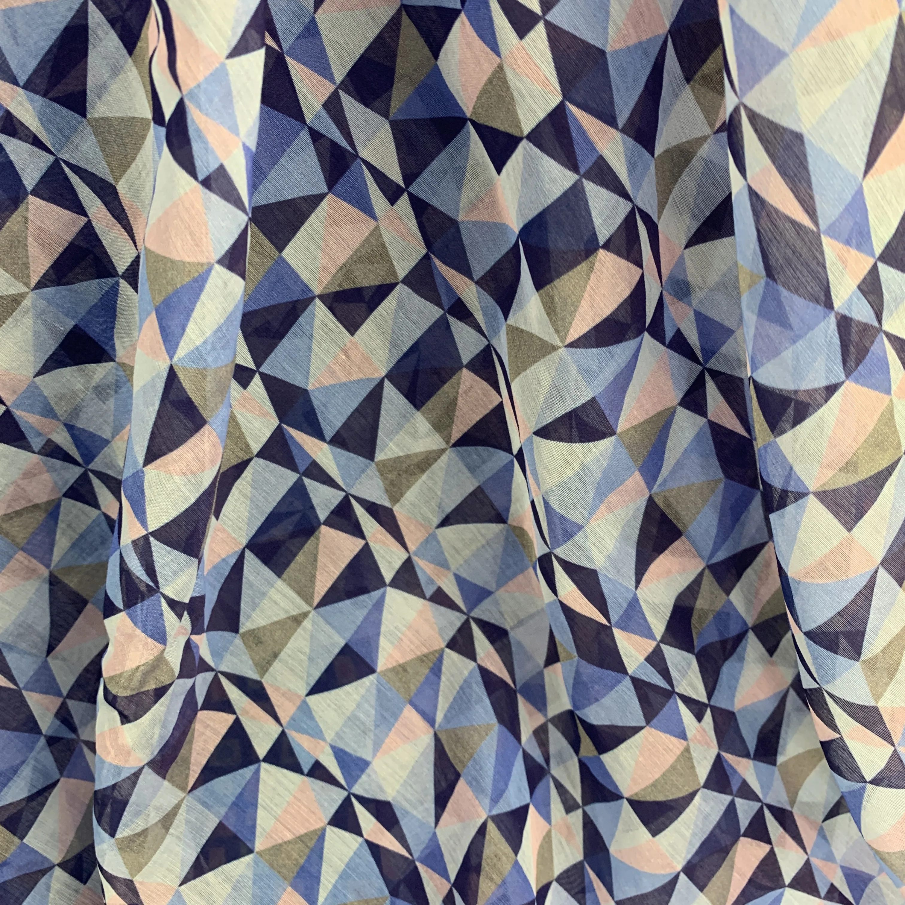 Translucent No MOQ nylon Tencel interwoven tulle digital printing fabric sexy translucent clothing fabric