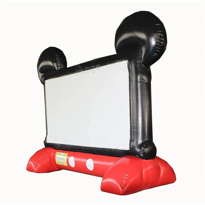 Ange Factory Custom Cheap Wholesale Giant inflatable Movie Screen Projection With Frame Free Logo