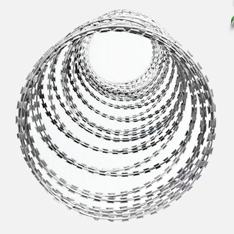 Manufacturer Galvanized Razor Wire concertina hot dipped galvanized razor barbed wire mesh