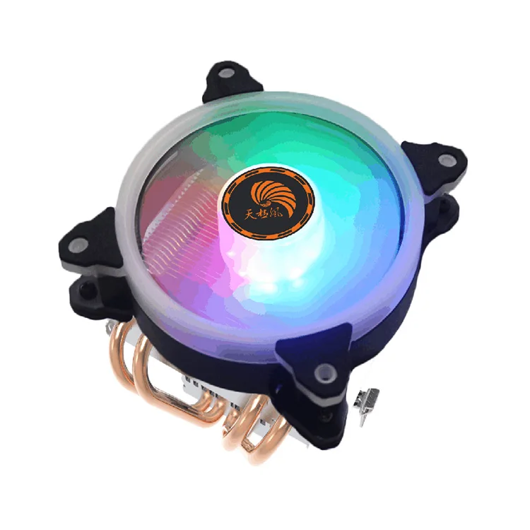 Корпус компьютера медная трубка тепловая труба радиатора с RGB LED вентилятором