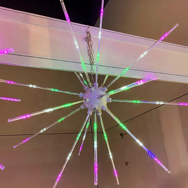 Outdoor High Quality Waterproof Colorful Christmas Firework LED Light for Street Christmas Landscape Decoration