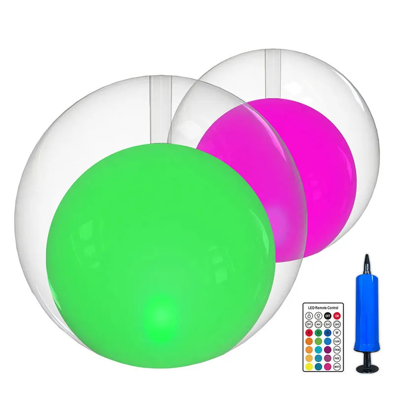 14 inches Inflatable Waterproof Color Changing RGB Solar Powered Floating Pool Ball Lights For Float or Hang in Pool Garden Yard