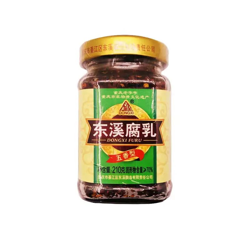 Five flavors of red bean curd fermented bean curd go with rice condiment 210g bottle