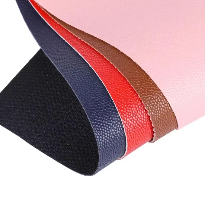 PVC Synthetic Vegan Textiles Eco Friendly Faux Leather Products Rolls Soft Vinyl Fabric For Sofa Furniture