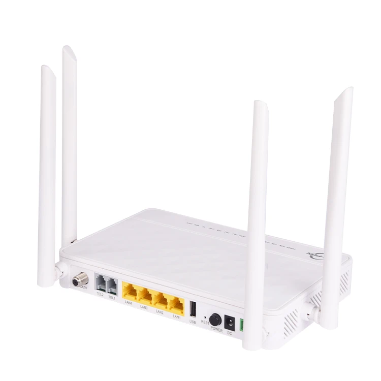 Dual Band gpon wifi router xpon gepon customized ports 5dBi 4 antennas CATV ONU same function as HS8145V HG8546V GEPON XPON ONU