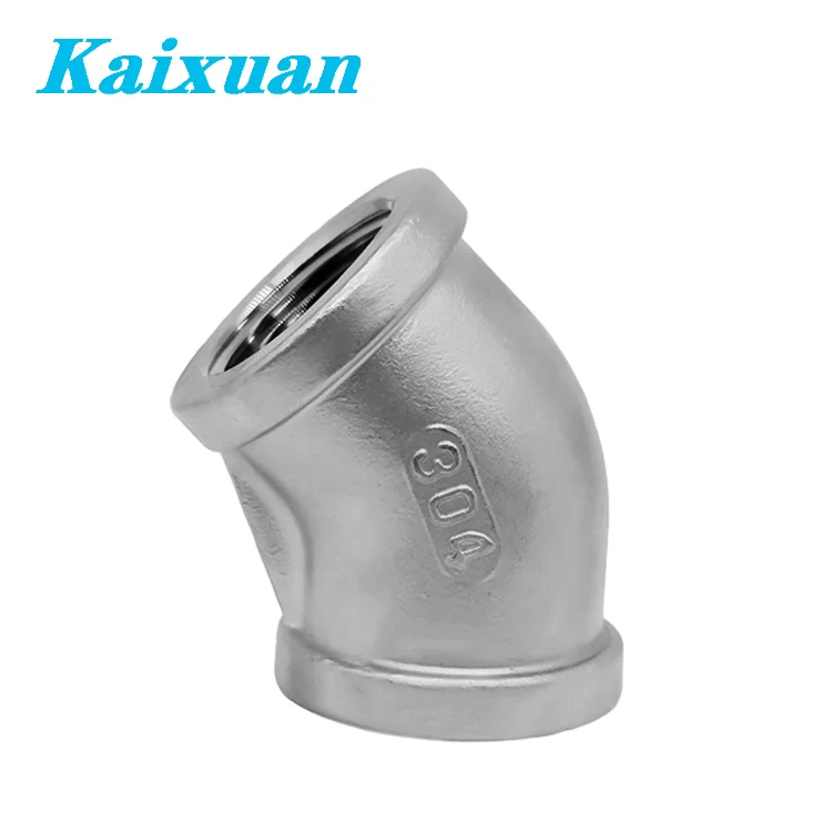 BSP stainless steel pipe fittings 304/316 union cap coupling thread pipe fittings Cross Pipe Fittings  45 /90Degree elbow