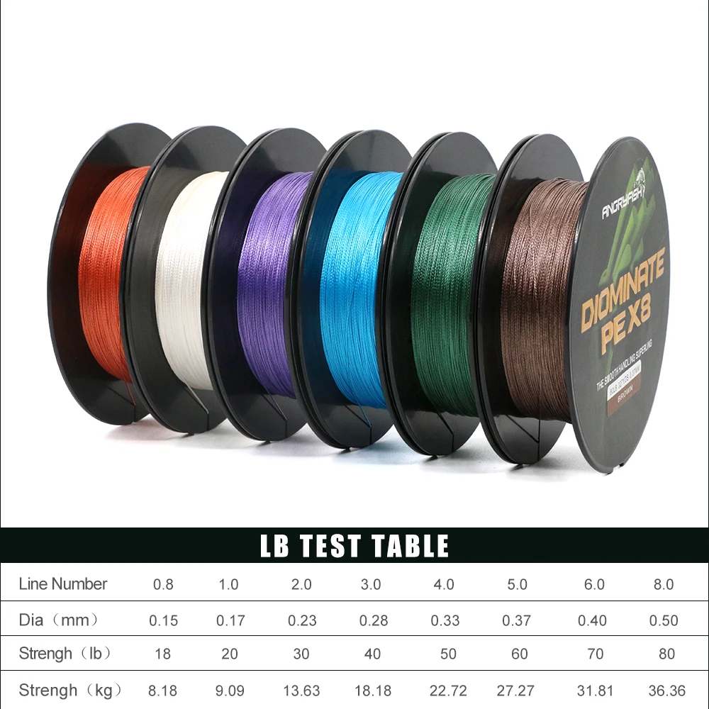 Wholesale 5 Colors 8 Strands 300m Pe Saltwater Braided Fishing Lines