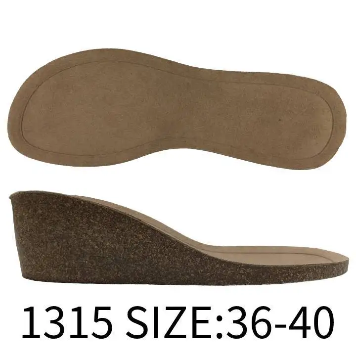 Wholesale Cork Soles 100% Eco-friendly Durable Comfortable Shoe Sole for Slippers Making