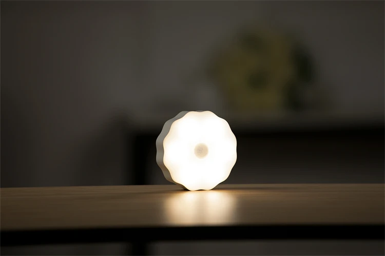 BSCI WarmWhite Motion Activated Nightstand Light Lamp for Bedroom/Bathroom/Hallway/Stairs LED Motion Sensor Night Light for Kids