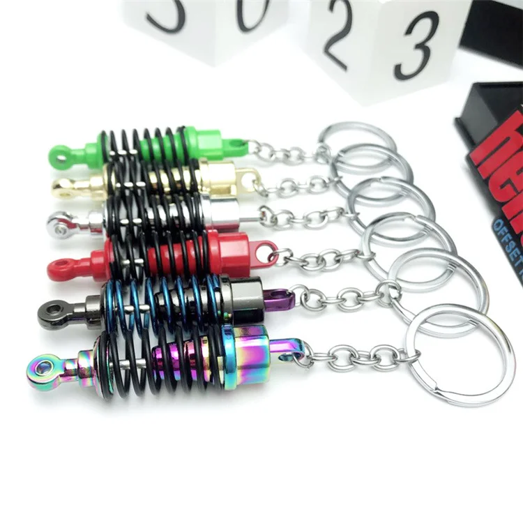 Auto Parts keyring Shock Absorber Keychain Car Part Model Tuning Parts Keyfob Creative decoration Gift Keychain