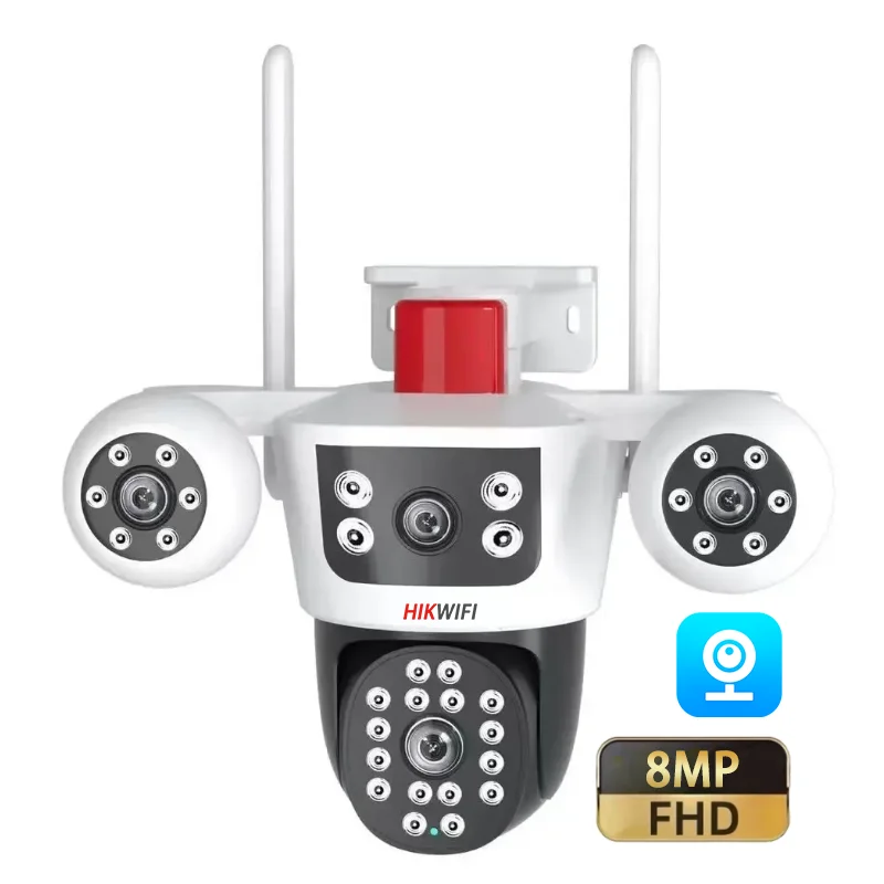 8MP Wifi Wireless Outdoor Camera Waterproof Human Detection Cctv Camera Connected to mobile Phone 360 Degree IP Camera