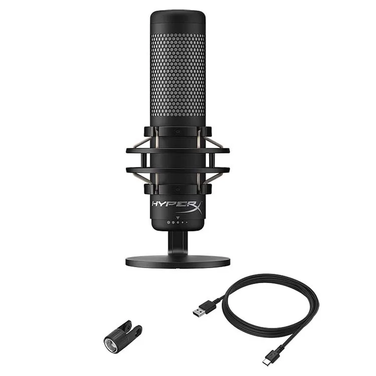 Kingston HyperX Quadcast s podcast usb studio microphones RGB gaming wireless microphone