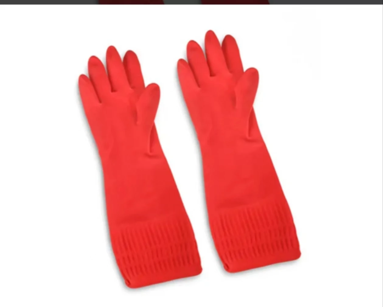 Оптовая продажа дополнительные длинные 30 см 38 40 16 дюймов бытовые кухонные чистящие перчатки высококачественные красные резиновые латексные осенне-зимние летние