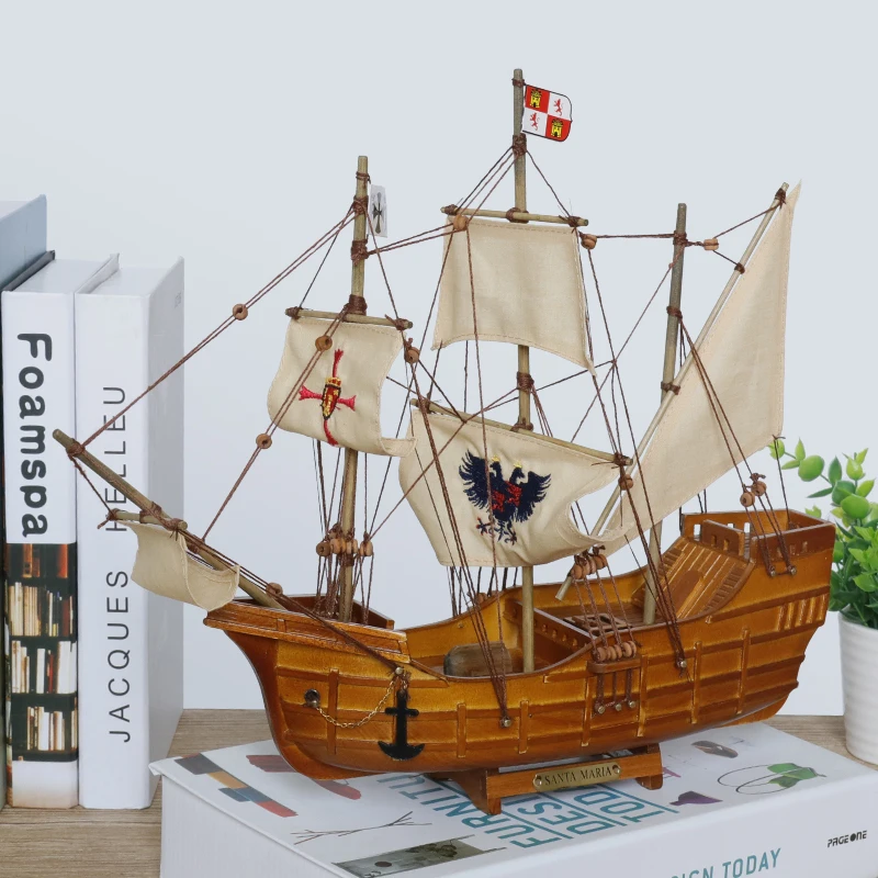 Columba Flag Ship Santa Maria Pinta Nina Wooden Sailing Ship Model Historical Tall Ship Warship Scale Model Father's Day Gift