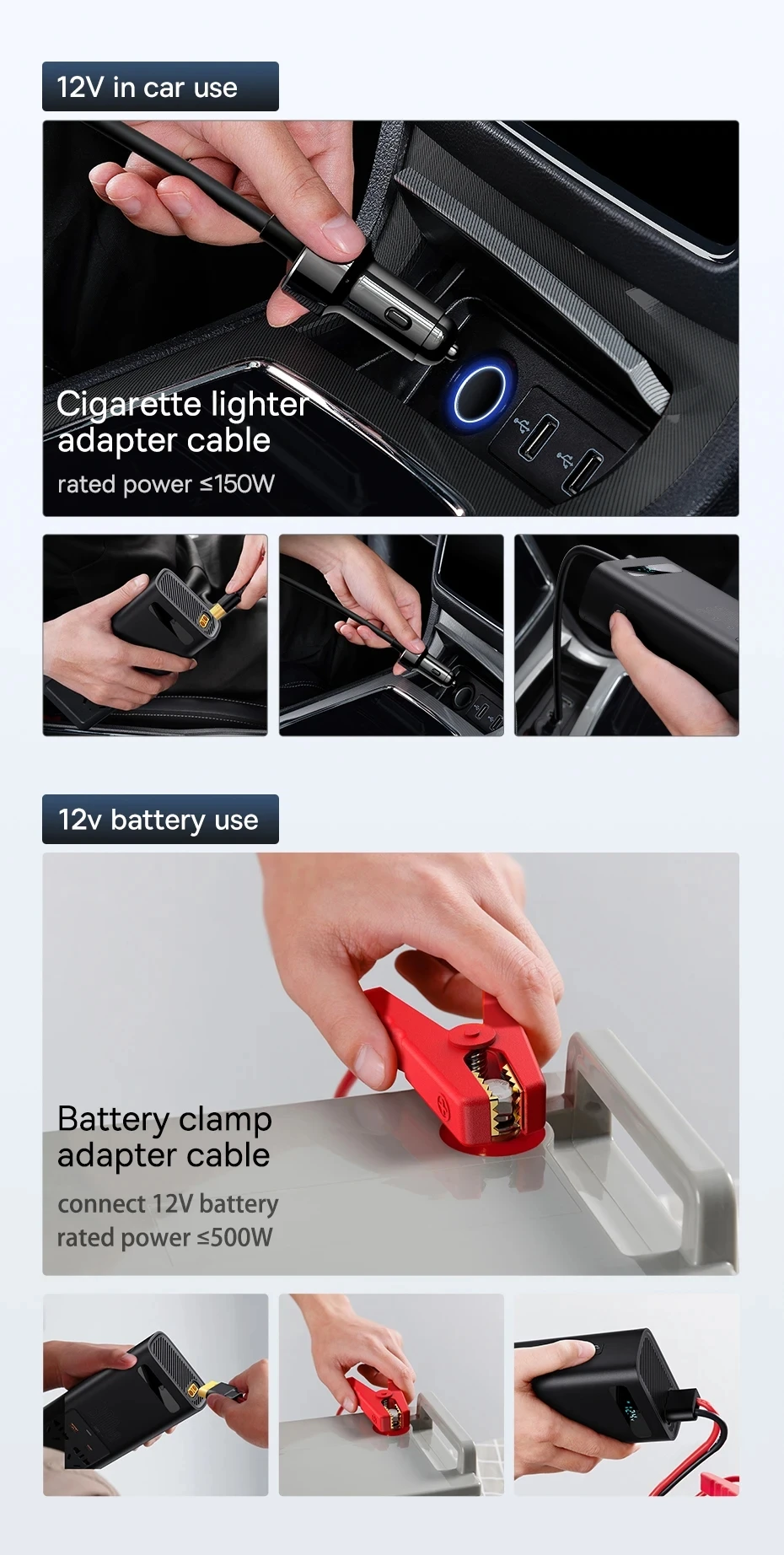 300W Car Inverter DC 12V to AC 220V Digital Display Auto Power Inversor USB Type C Fast Charger For Car Power Adapter