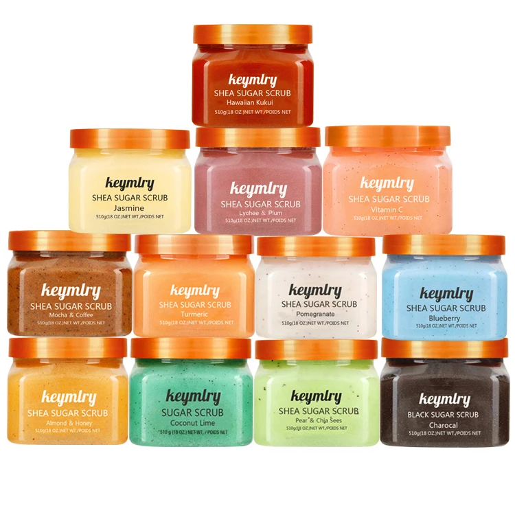 
Private Label Natural Organic Face Scrub Exfoliate Whitening Sugar Body Scrub 