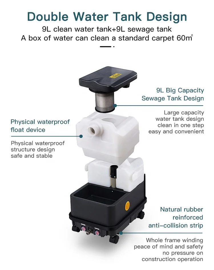 CP-9 Professional Dry Carpet Sofa Cleaning Washing Automatic Commercial Carpet Extractor For Sale