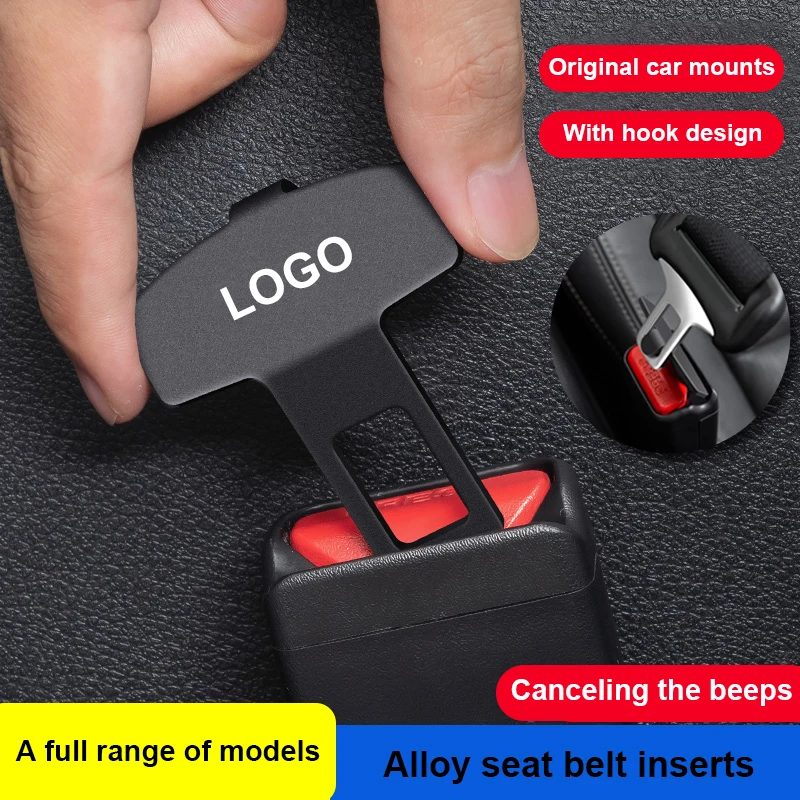 Universal Car Seat Belt Buckle Car Seat Belt Extender With Hook Logo Customization