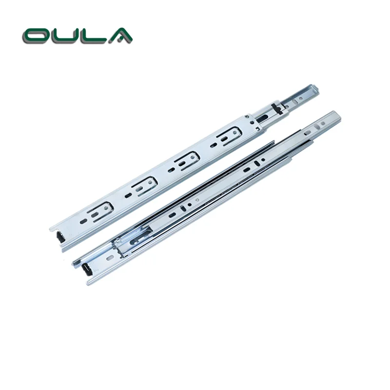 Modern 35mm Steel Plastic 3-Fold Drawer Slide Kitchen Bathroom Hotel Hospital Use Cabinets Tables Furniture 45mm Home Outdoor