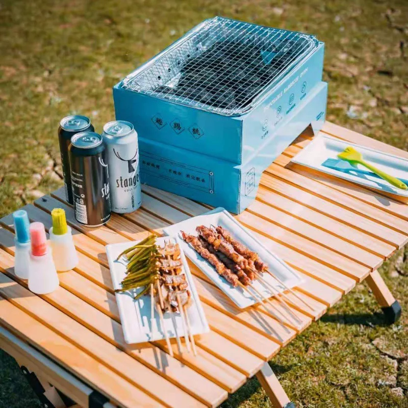 Chinese Wholesale Wood Pellet Bbq Grill Charcoal For Sale Portable Outdoor Picnic Disposable Bbq Grill