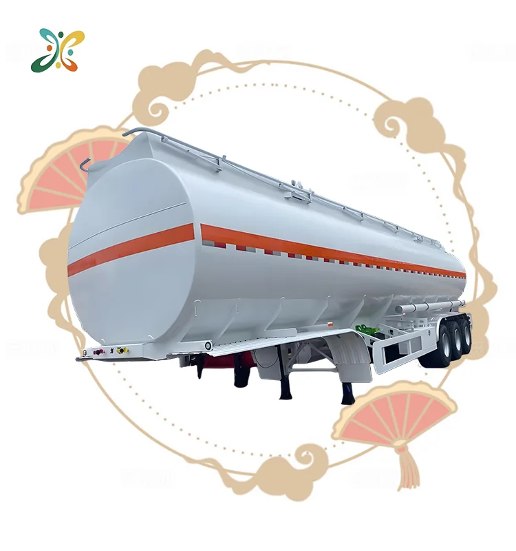 Petroleum Aluminum Tank 50000L Liter Fuel Storage 30000L Liquid Oil Tanker 40 Cbm 50 Cbm 60 Cbm Carbon Steel Semi-Trailer