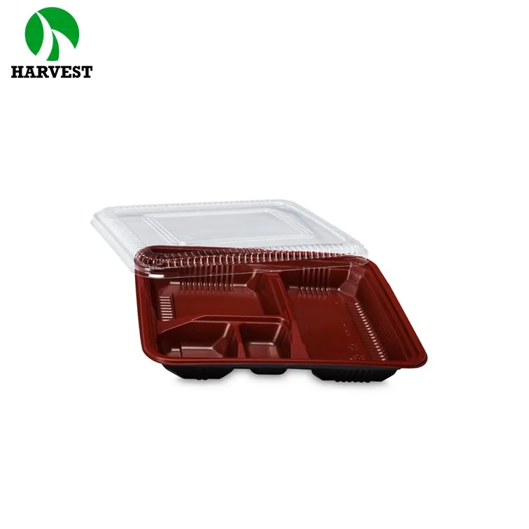 Индивидуальный одноразовый пищевой контейнер для микроволновой печи из полипропилена с 3 отделениями