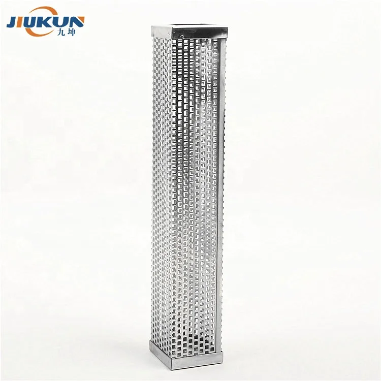 wood pellet smoker box for cold smoking perforated hole wood pellet smoker