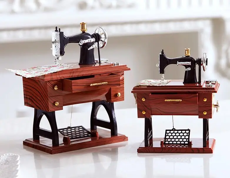 Musical Sewing Machine Music Box Vintage Look