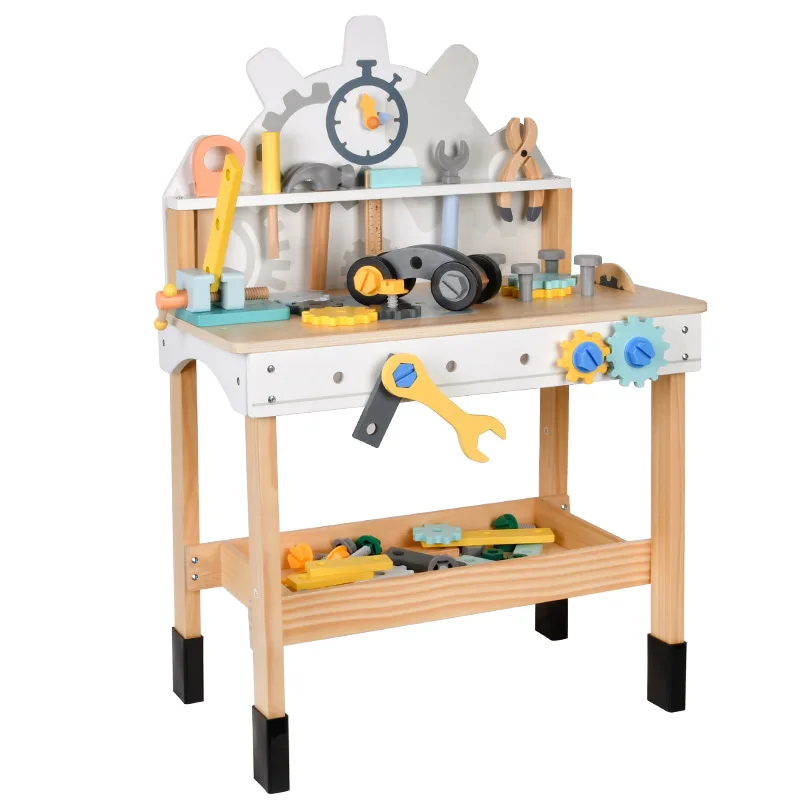 Новый стиль 2023, детский деревянный инструмент для имитации, стол с переменными винтами и гайками, инструмент для ремонта, настольные игрушки для детей