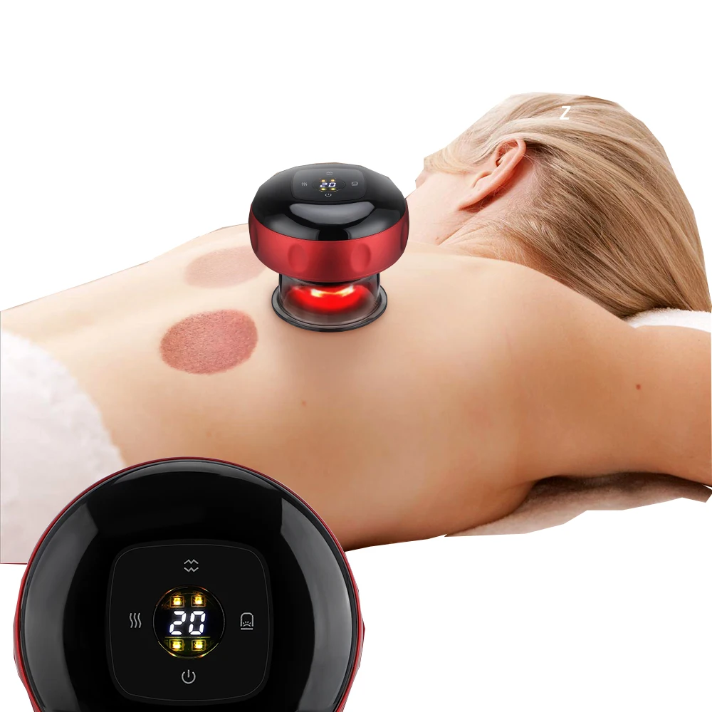 Anti Cellulite Smart Cupping With Red Light Therapy 12 Gears Efficient Working Electric Vacuum Cupping