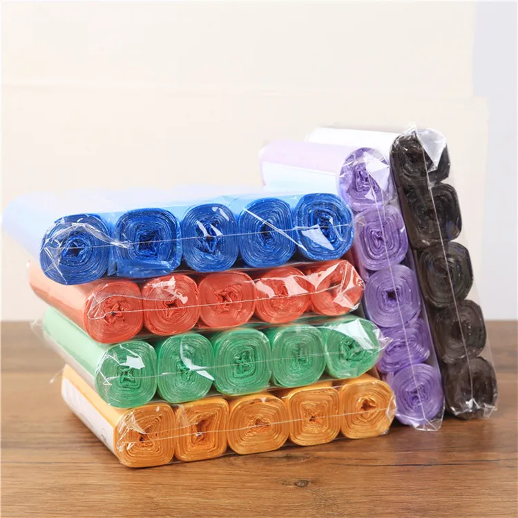 Disposable 100% Biodegradable Plastic Recycle Colored Drawstring Trash Cheap Kitchen Compostable Garbage Bag On Roll