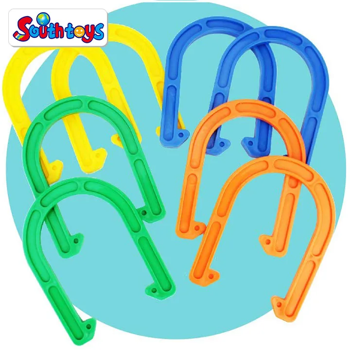 Outdoor Sport Plastic Horseshoe Throwing Game Toy For Kids And Adults