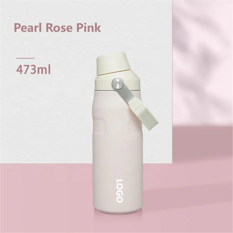 Large Capacity Coffee Cup With Handle 16oz 24oz Double Wall Vacuum Insulated Stainless Steel Thermos Cup