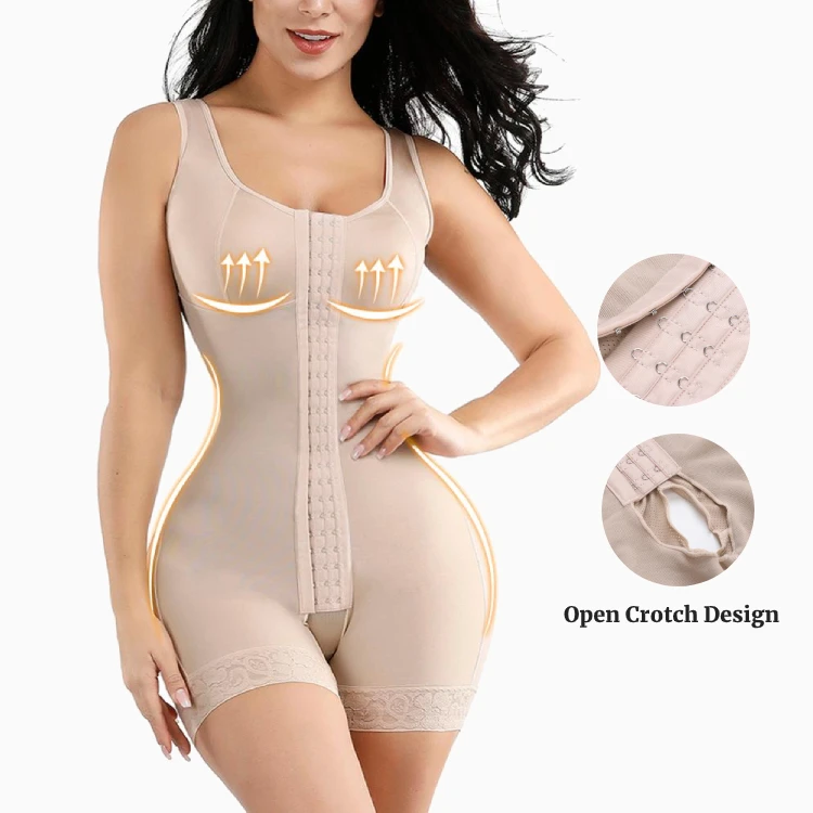 
High Quality Power Slimming Women Bodysuits in Shelf Bra Girdles Shapewear 
