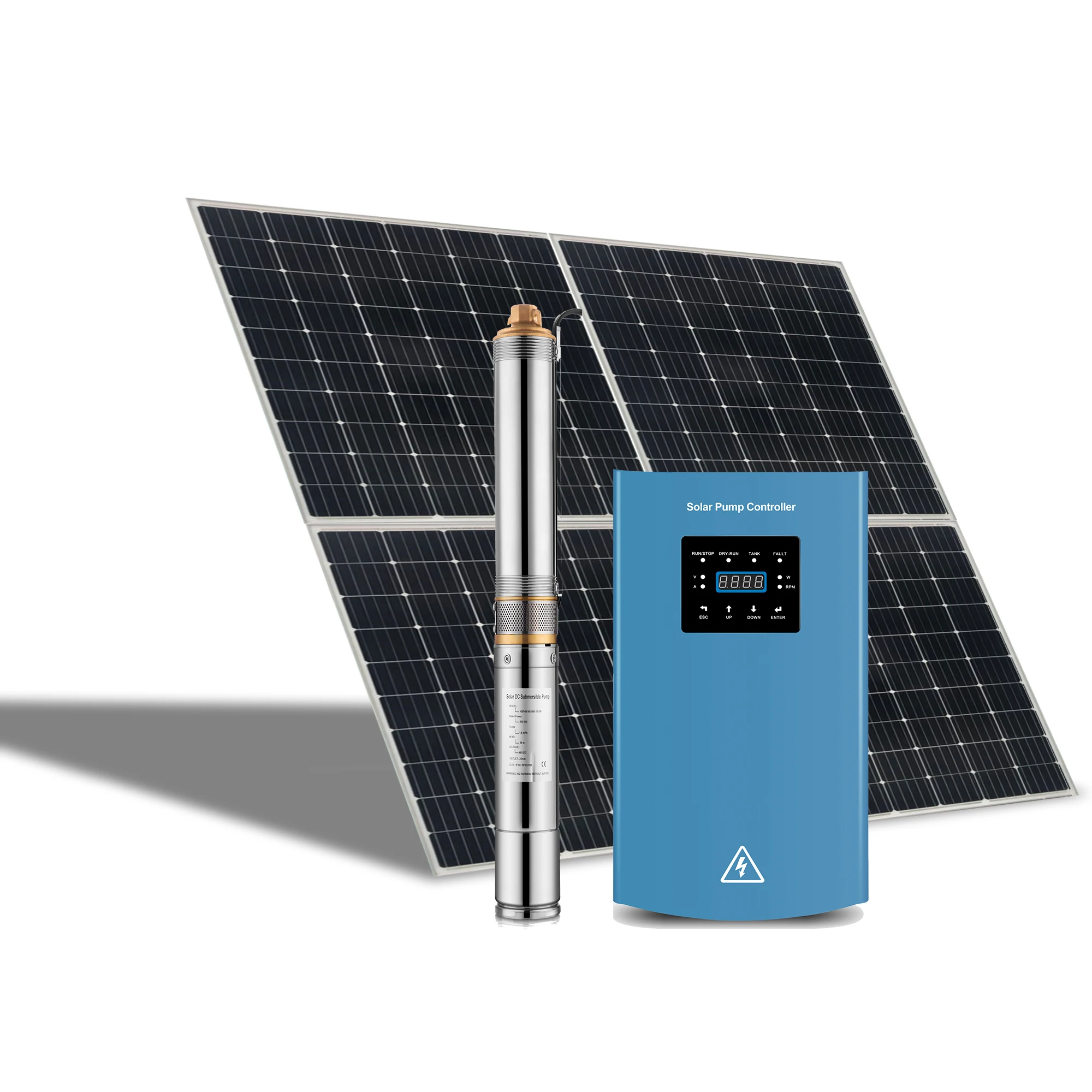 Hybrid Dc Brushless Solar Powered dc solar water pump Commercial Agricultural Irrigation 2200w hybrid solar pump