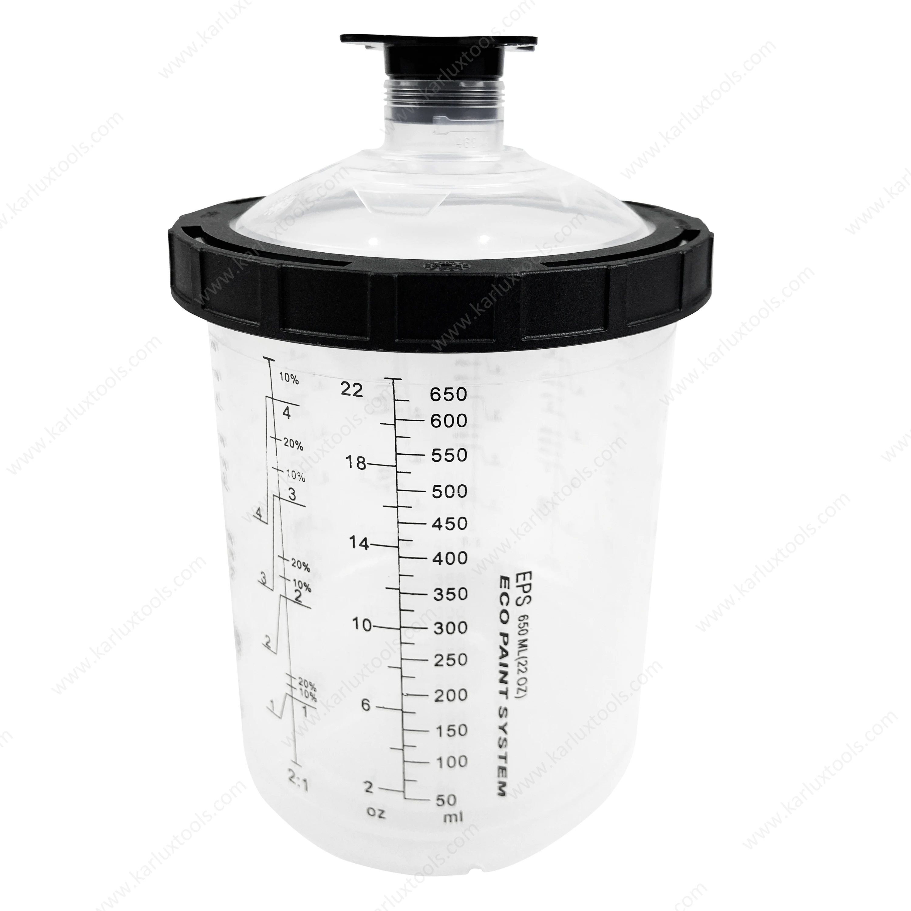 650ml Plastic Measuring Cups Disposable Air Spray Gun Paint Mixing Cup
