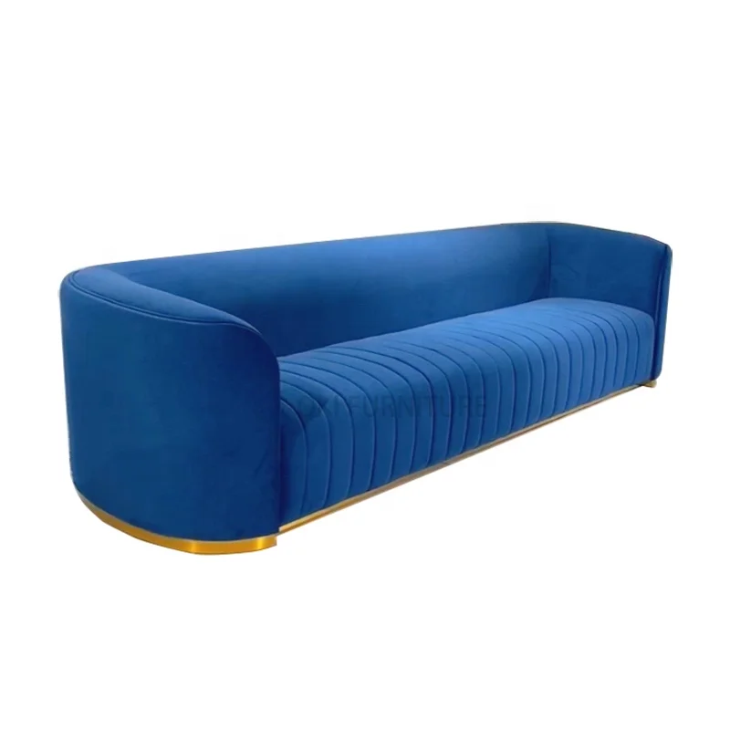 modern living room PU leather sofa 3 seat sectional Luxury 5 star hotel guest room furniture sofa living room Velvet Lounge sofa