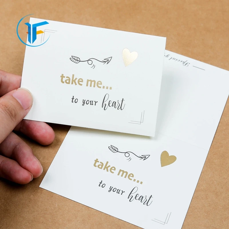 Factory Price Art Paper Thank You Card for Business with Custom Logo