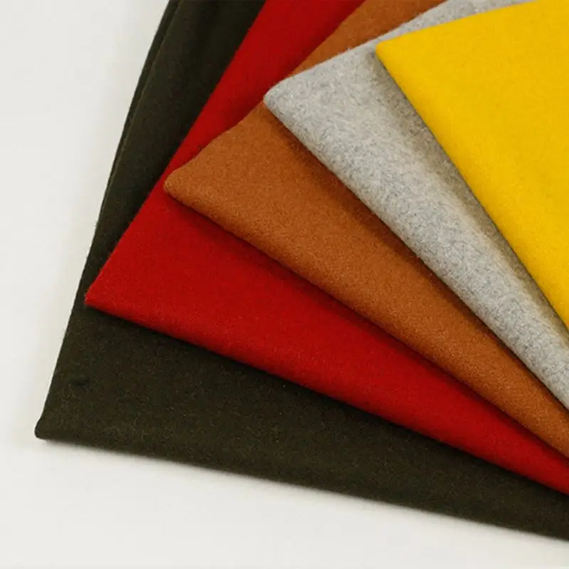 Best-selling 100% wool 400 430 450gsm knit woolen melton fabric for jacket