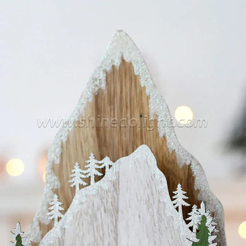 Christmas Tabletop Decoration Wooden Reindeer Santa Sleigh LED Light For Indoor Christmas Home Decor Holiday Light