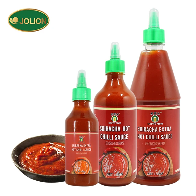 Jolion Food Factory wholesale bulk Squeeze plastic bottle Private label red chilli spicy hot Halal thai sriracha seasoning sauce