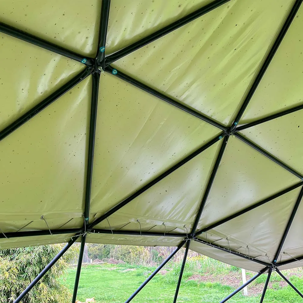 Most Popular 6m Dome House Geodesic Dome Tent With 850g white PVC  full surround