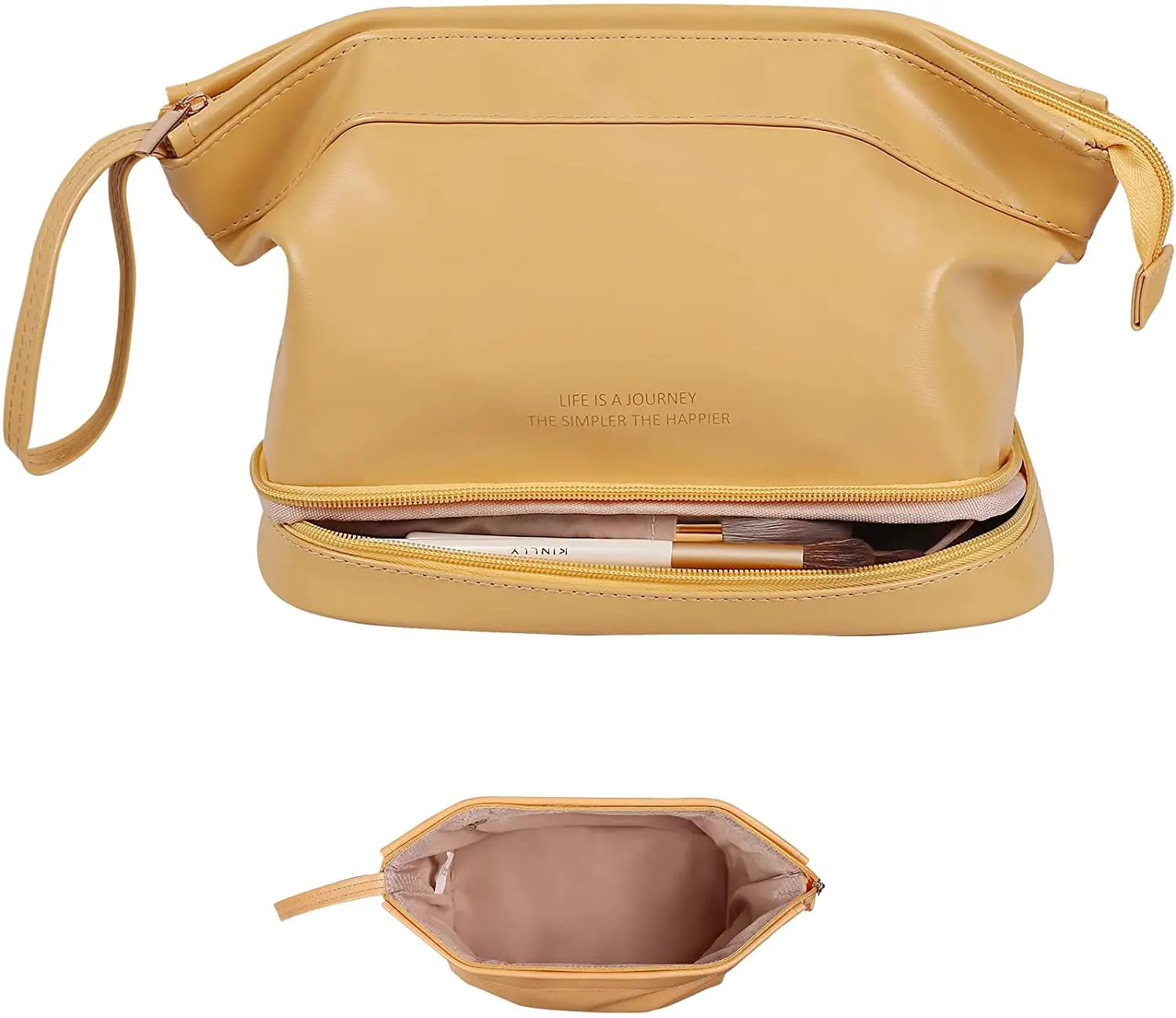 Wholesale Custom Girls Cosmetic Bags Cases Ladies Double Layer Makeup Bag Women Travel Make Up Toiletry Organizer Bags
