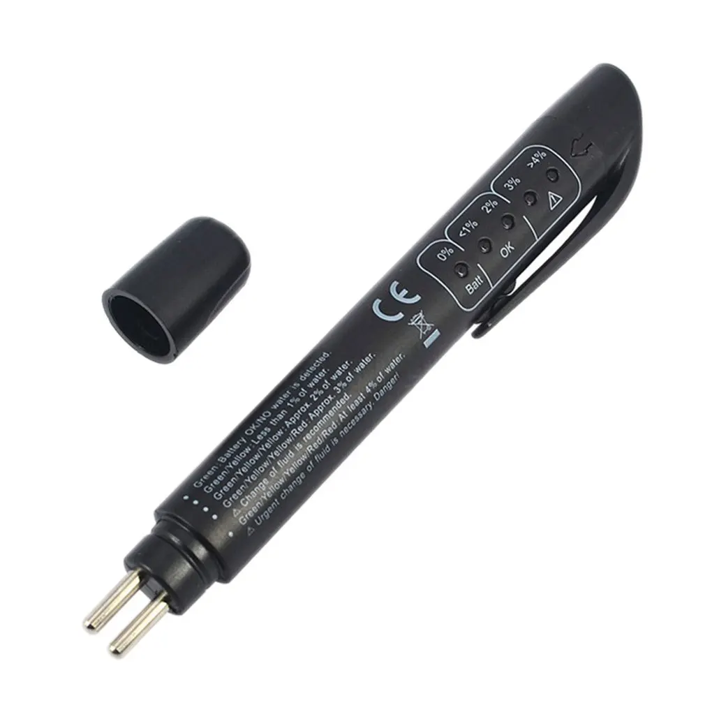 Brake Fluid Oil Tester Accurate Brake Fluid Tester Pen 5 LED Digital Tester Car Testing Tool Auto Oil Moisture Liquid Detector