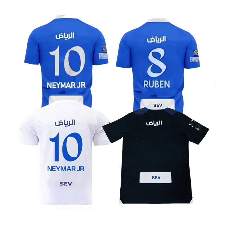 2024 New Quick Dry Thailand Quality 1:1 Fans Version Home Away NEYMAR JR 10 RUBEN 8 Name Custom Football Uniform Soccer Jersey