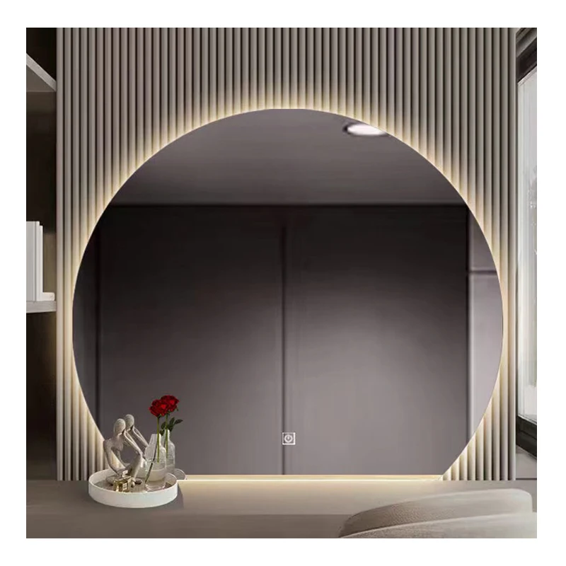 Custom toilet sink mirror bathroom cabinet bathroom vanity table LED mirror backlit touch screen